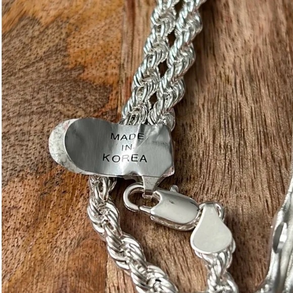 New Jesus pendant rope chain necklace, sterling silver plated unique jewelry - Picture 9 of 9